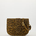 Maan - Suede - Crossbody tassen - Luipaard - 24 - Goudkleurig