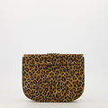 Maan - Suede - Crossbody tassen - Luipaard - 24 - Goudkleurig