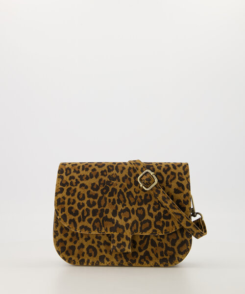 Flora  - Suede - Crossbody tassen - Luipaard - 24 - Bronskleurig