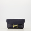 Hilary - Classic Grain - Clutch - Donkerblauw - D26 - Goudkleurig