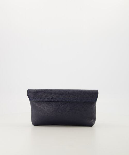 Hilary - Classic Grain - Clutch - Donkerblauw - D26 - Goudkleurig