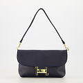 Hilary - Classic Grain - Clutch - Donkerblauw - D26 - Goudkleurig