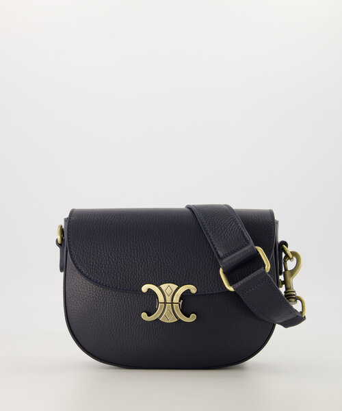 Favi - Classic Grain - Crossbody tassen - Donkerblauw - D26 - Bronskleurig