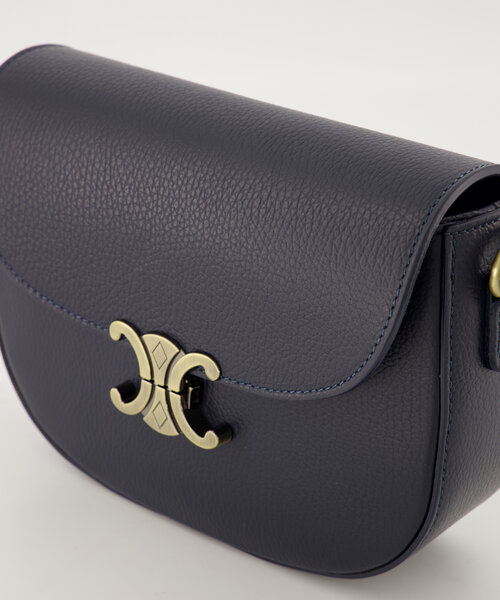 Favi - Classic Grain - Crossbody tassen - Donkerblauw - D26 - Bronskleurig