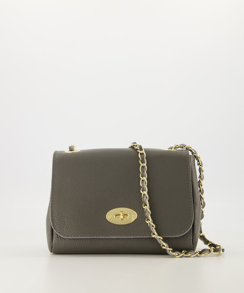 Nina - Classic Grain - Crossbody tassen - Grijs - D27 - Goudkleurig