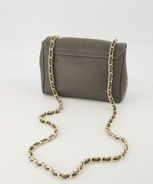 Nina - Classic Grain - Crossbody tassen - Grijs - D27 - Goudkleurig
