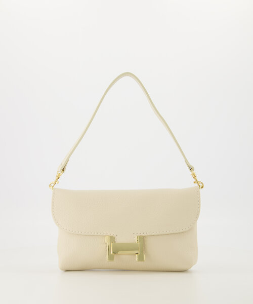 Hilary - Classic Grain - Clutch - Ecru - D37 - Goudkleurig