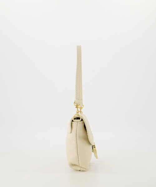 Hilary - Classic Grain - Clutch - Ecru - D37 - Goudkleurig