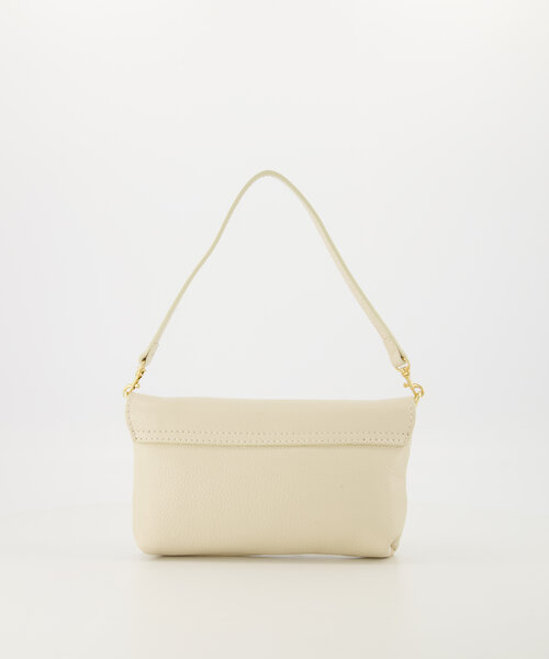 Hilary - Classic Grain - Clutch - Ecru - D37 - Gold