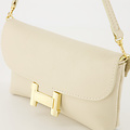 Hilary - Classic Grain - Clutch - Ecru - D37 - Goudkleurig