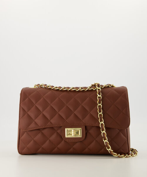 Audrey Medium - Sauvage - Crossbody bags - Brown - S21 - Gold