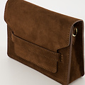 Janice - Suede - Crossbody bags - Dark Brown - 7 - Gold