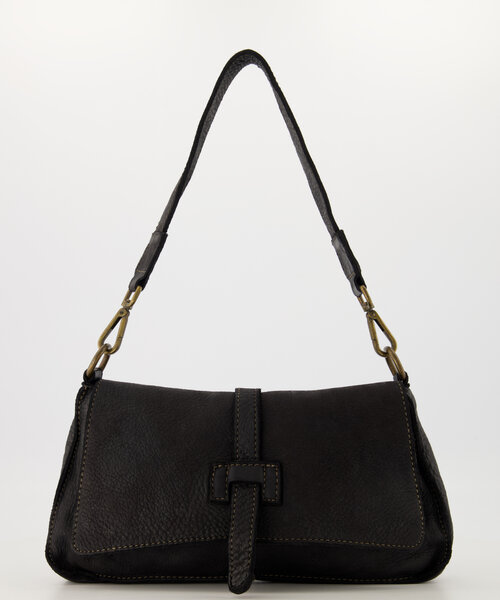 Hetty - Washed - Crossbody tassen - Zwart -  - Bronskleurig