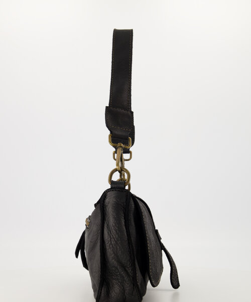 Hetty - Washed - Crossbody tassen - Zwart -  - Bronskleurig