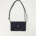 Misa - Classic Grain - Crossbody tassen - Donkerblauw - D26 - Goudkleurig
