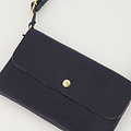 Misa - Classic Grain - Crossbody tassen - Donkerblauw - D26 - Goudkleurig