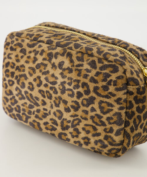 Irene - Suede - Crossbody tassen - Luipaard - 24 - Goudkleurig