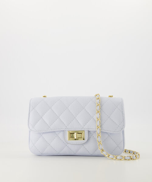 Sophia - Classic Grain - Crossbody tassen - Blauw - T4302 - Goudkleurig