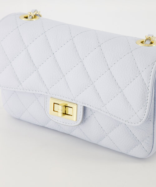 Sophia - Classic Grain - Crossbody tassen - Blauw - T4302 - Goudkleurig