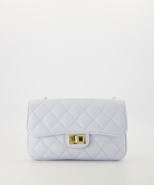 Sophia - Classic Grain - Crossbody tassen - Blauw - T4302 - Goudkleurig