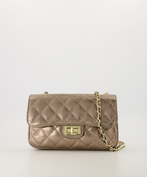 Sophia - Sauvage Metallic - Crossbody tassen - Brons - SL523 - Goudkleurig