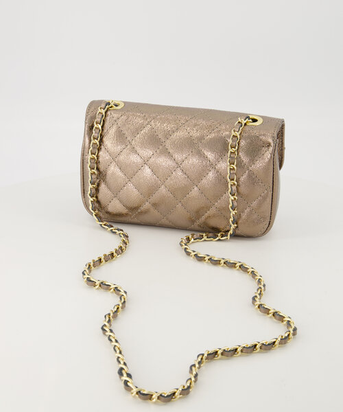 Sophia - Sauvage Metallic - Crossbody tassen - Brons - SL523 - Goudkleurig