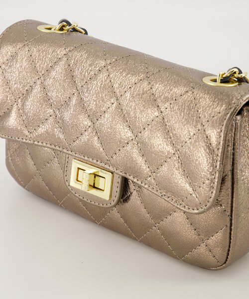 Sophia - Sauvage Metallic - Crossbody tassen - Brons - SL523 - Goudkleurig