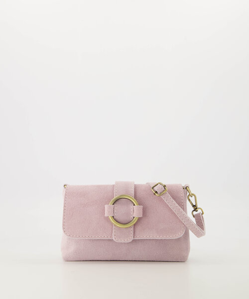 Londyn - Suede - Crossbody tassen - Roze - D63B - Bronskleurig