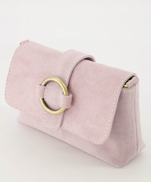 Londyn - Suede - Crossbody tassen - Roze - D63B - Bronskleurig