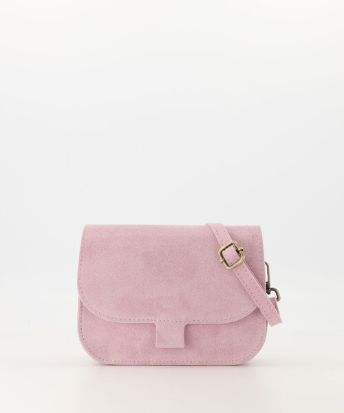 Flora  - Suede - Crossbody tassen - Roze - D63B - Bronskleurig