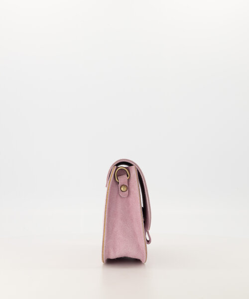 Flora  - Suede - Crossbody tassen - Roze - D63B - Bronskleurig