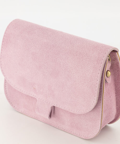 Flora  - Suede - Crossbody tassen - Roze - D63B - Bronskleurig