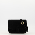 Flora  - Suede - Crossbody tassen - Zwart - 23 - Bronskleurig