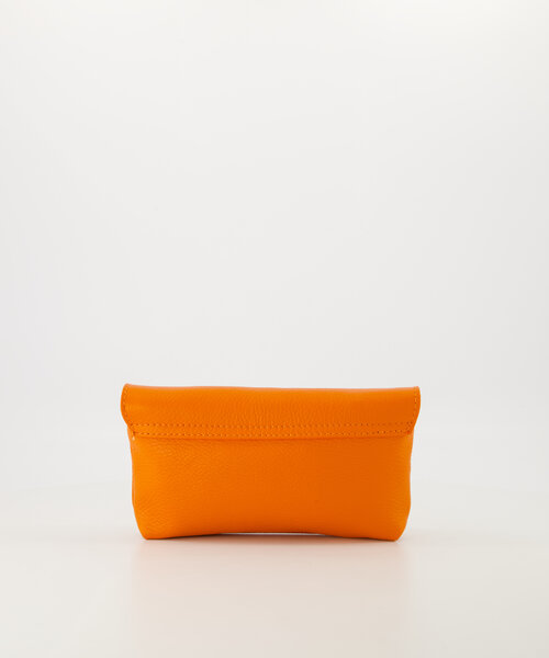 Hilary - Classic Grain - Clutch - Oranje - D29 - Goudkleurig