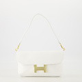 Hilary - Classic Grain - Clutch - Wit - D01 - Goudkleurig