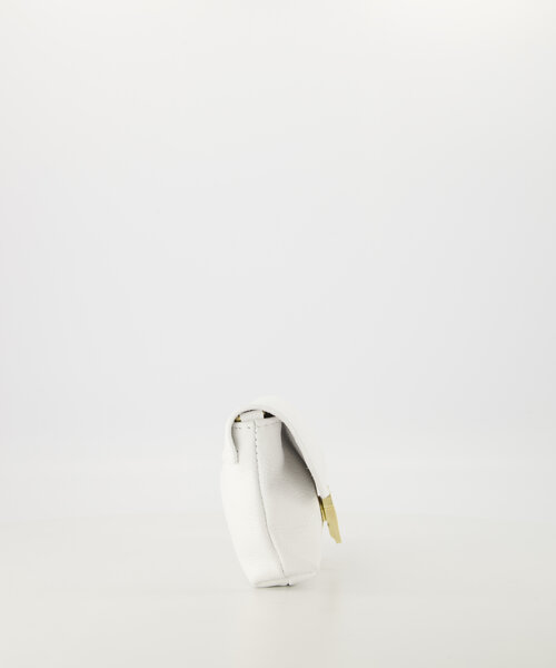 Hilary - Classic Grain - Clutch - Wit - D01 - Goudkleurig