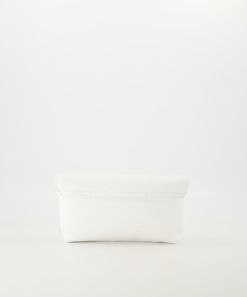 Hilary - Classic Grain - Clutch - Wit - D01 - Goudkleurig