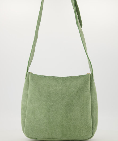 Estelle - Suede - Schoudertassen - Saliegroen - 53 - Goudkleurig