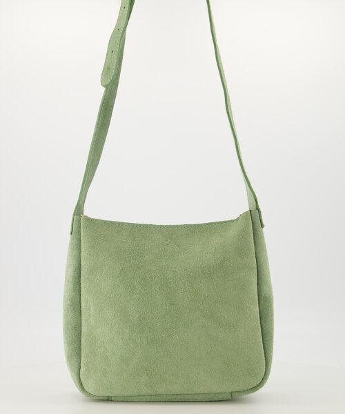 Estelle - Suede - Schoudertassen - Saliegroen - 53 - Goudkleurig