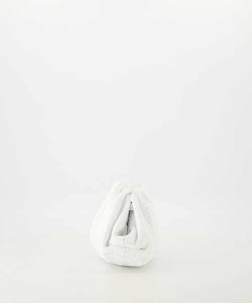 Pamela - Woven Grain - Clutch - White - D01 - Gold