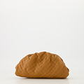 Pamela - Woven Grain - Clutch - Cognac - D109 - Goudkleurig