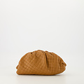 Pamela - Woven Grain - Clutch - Cognac - D109 - Goudkleurig