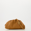 Pamela - Woven Grain - Clutch - Cognac - D109 - Gold