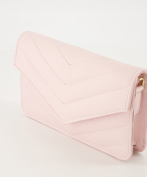 Laurie - Classic Grain - Clutch - Roze - T2803 - Goudkleurig