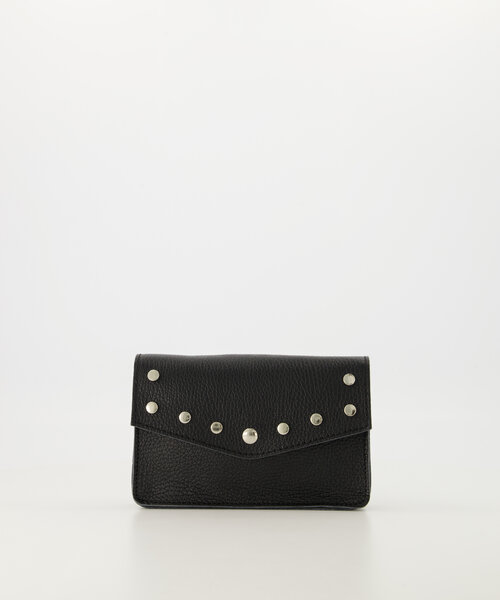 Laura - Classic Grain - Crossbody tassen - Zwart - D28 - Zilverkleurig