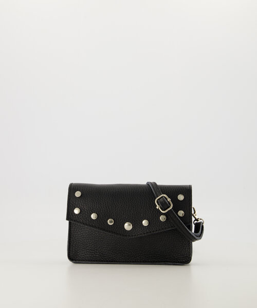 Laura - Classic Grain - Crossbody bags - Black - D28 - Silver