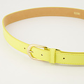Suus - Classic Grain - Riemen met gesp - Geel - D84 - Goudkleurig