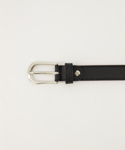 Ava - Classic Grain - Belts with buckles - Black -  - Silver