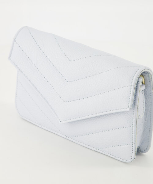 Laurie - Classic Grain - Clutch - Lichtblauw - T4302 - Goudkleurig