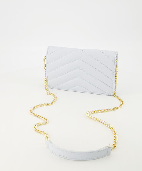 Laurie - Classic Grain - Clutch - Lichtblauw - T4302 - Goudkleurig